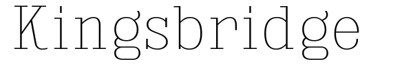 Kingsbridge font preview